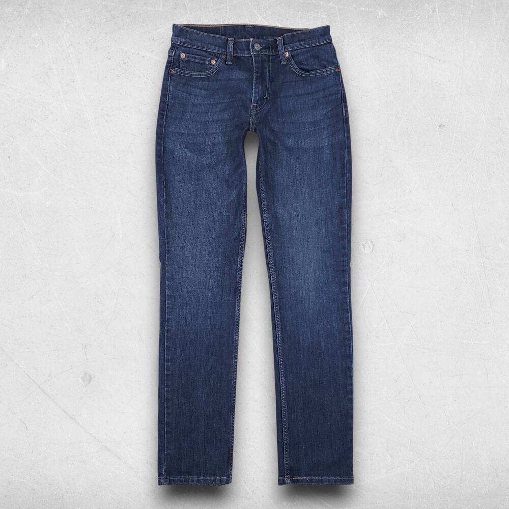Levi's 511 Jeans Men 29x32 Dark Blue Straight Leg Stretch Classic Denim Red Tab